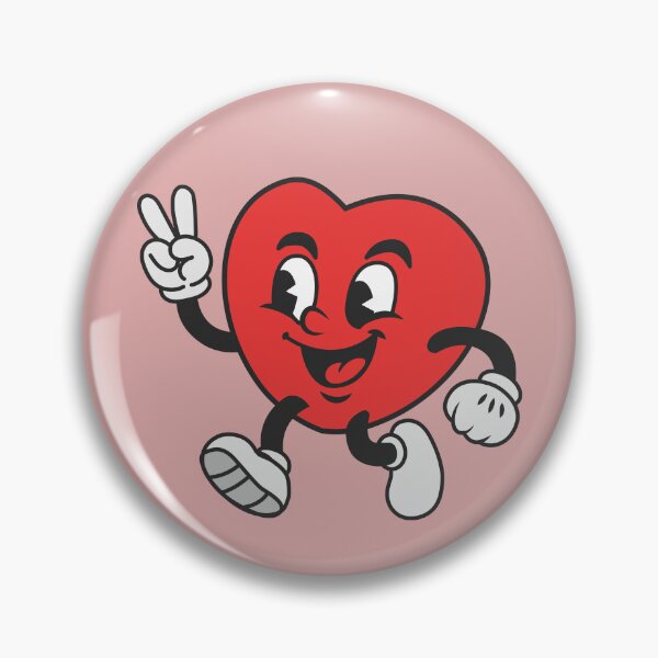 Item preview, Retro Heart Cartoon Character with Peace Sign. Cute Heart Vintage Comic Style. Cool Design. designed and sold by thailerd.