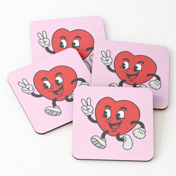 Item preview, Retro Heart Cartoon Character with Peace Sign. Cute Heart Vintage Comic Style. Cool Design. designed and sold by thailerd.