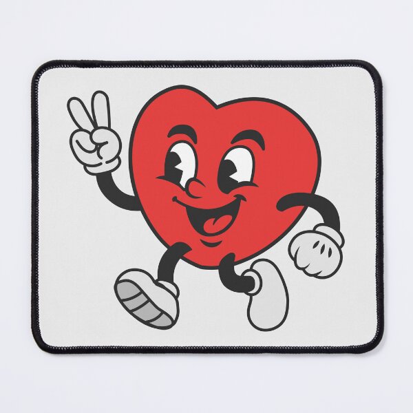 Item preview, Retro Heart Cartoon Character with Peace Sign. Cute Heart Vintage Comic Style. Cool Design. designed and sold by thailerd.