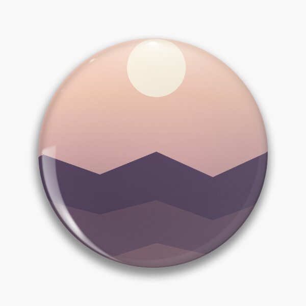 Item preview, Minimalist Mountain Sunset - Layered Peaks designed and sold by Pamazing.