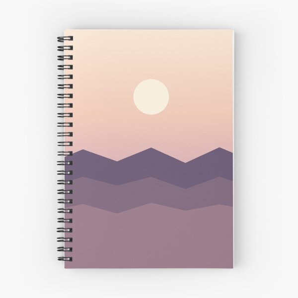 Item preview, Minimalist Mountain Sunset - Layered Peaks designed and sold by Pamazing.