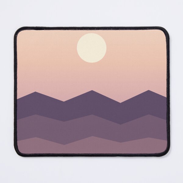 Item preview, Minimalist Mountain Sunset - Layered Peaks designed and sold by Pamazing.