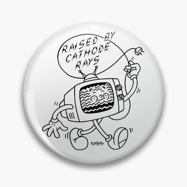 Item preview, Raised By Cathode Rays - Vintage CRT Television T-Shirt Character designed and sold by 8BitDen.