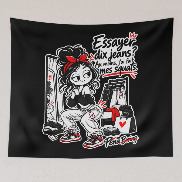 Item preview, Trying on ten pairs of jeans? At least I did my squats – Women's Shopping Humor designed and sold by J-Impression.