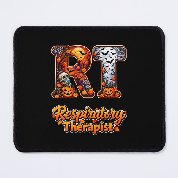 Item preview, Skull RT Halloween Typographic Respiratory Therapist Spooky Pumpkin Bat Moon Scenes designed and sold by ClinicalHubs.