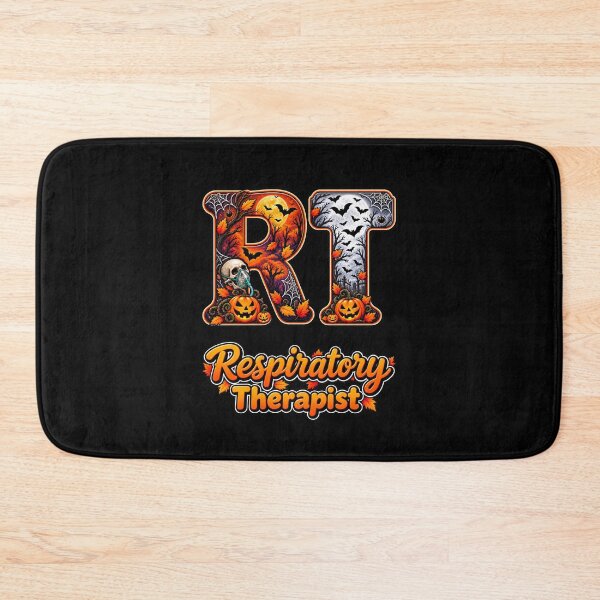 Item preview, Skull RT Halloween Typographic Respiratory Therapist Spooky Pumpkin Bat Moon Scenes designed and sold by ClinicalHubs.