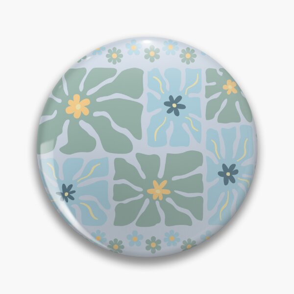 Item preview, Boho floral quads (sky blue/sage) designed and sold by 247DesignStudio.