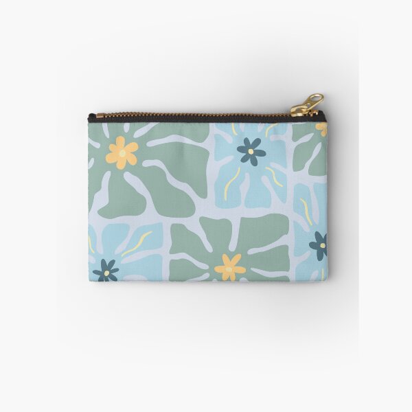 Item preview, Boho floral quads (sky blue/sage) designed and sold by 247DesignStudio.