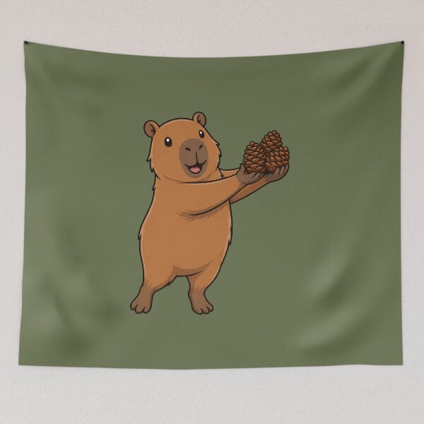 Item preview, Autumn Capybara with Pinecones designed and sold by Ivy-Triggs.