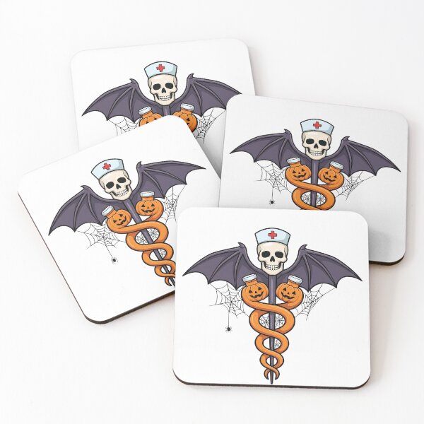 Item preview, Skeleton Nurse Medical Caduceus Halloween designed and sold by DarkOriginArts.