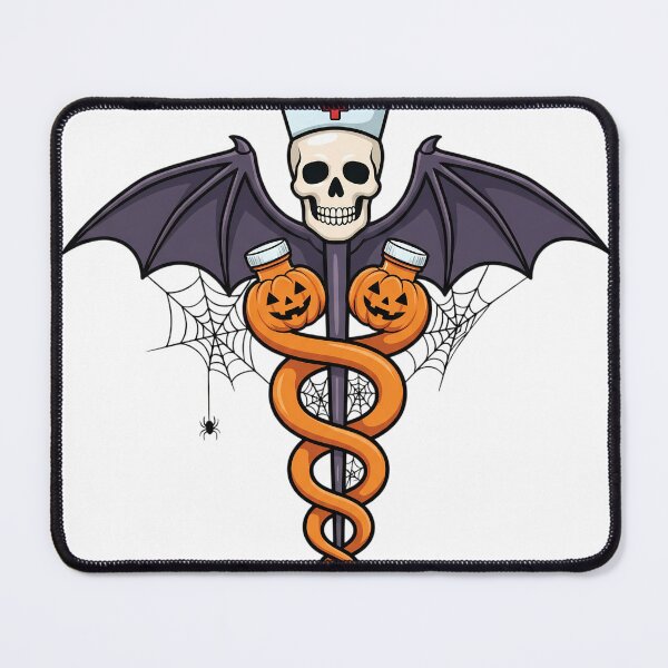 Item preview, Skeleton Nurse Medical Caduceus Halloween designed and sold by DarkOriginArts.