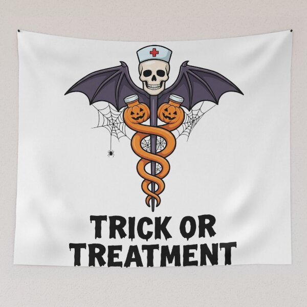 Item preview, Skeleton Nurse Medical Caduceus Halloween designed and sold by DarkOriginArts.