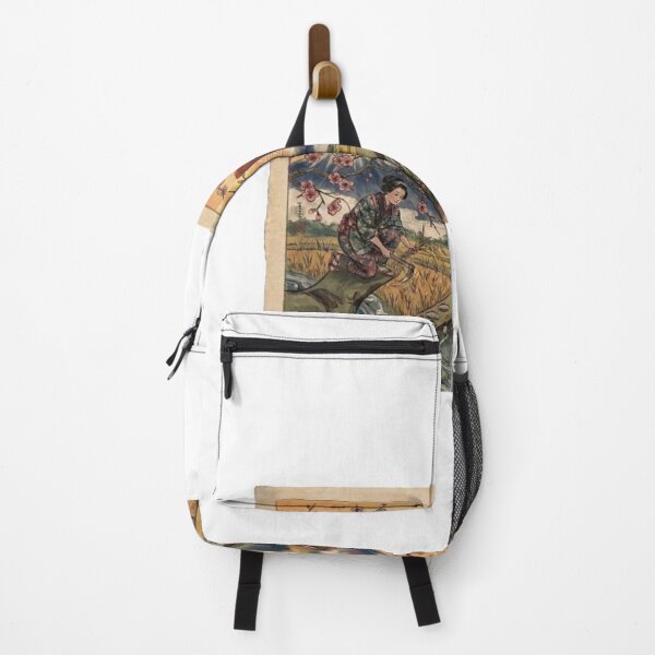 Item preview, Vintage Japanese Rice Harvest Art - Mount Fuji Landscape designed and sold by chunzartshop.