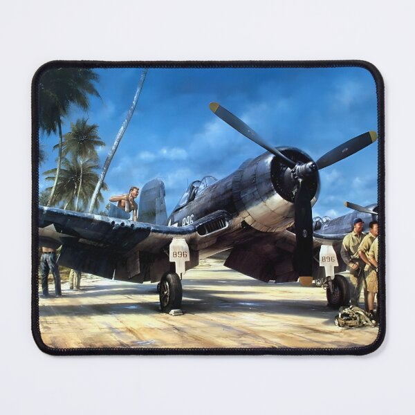 Item preview, WWII Corsair Fighter Aircraft – Pacific Airfield designed and sold by DigiDesigns702.