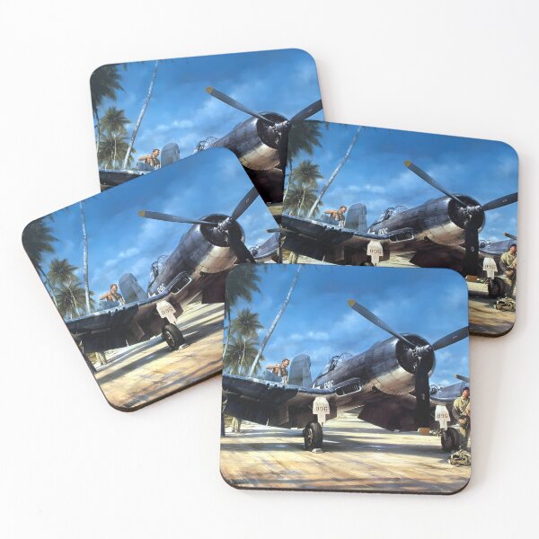 Item preview, WWII Corsair Fighter Aircraft – Pacific Airfield designed and sold by DigiDesigns702.