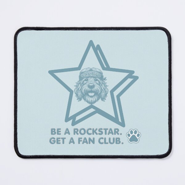 Item preview, Be a Rockstar - Boho Dog lover (blue) designed and sold by 247DesignStudio.