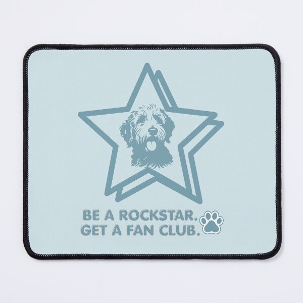 Item preview, Be a Rockstar - Dog lover humor (blue) designed and sold by 247DesignStudio.