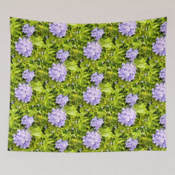 Item preview, Lavender Plumbago Blossoms in a Lush Green Garden designed and sold by pbchan.