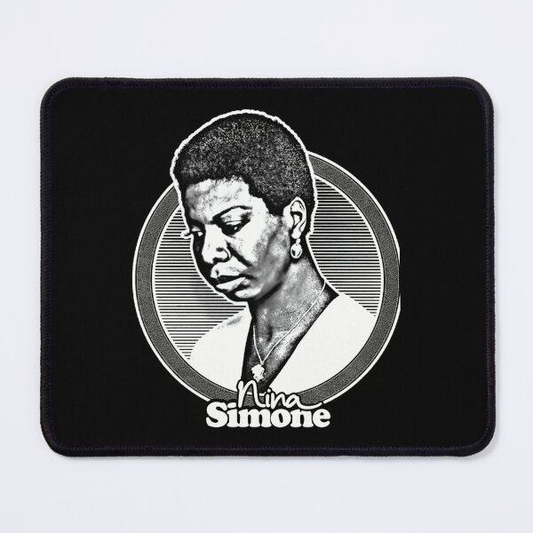 Item preview, Nina Simone Monochrome Circular Portrait Design designed and sold by Beverly Newman.