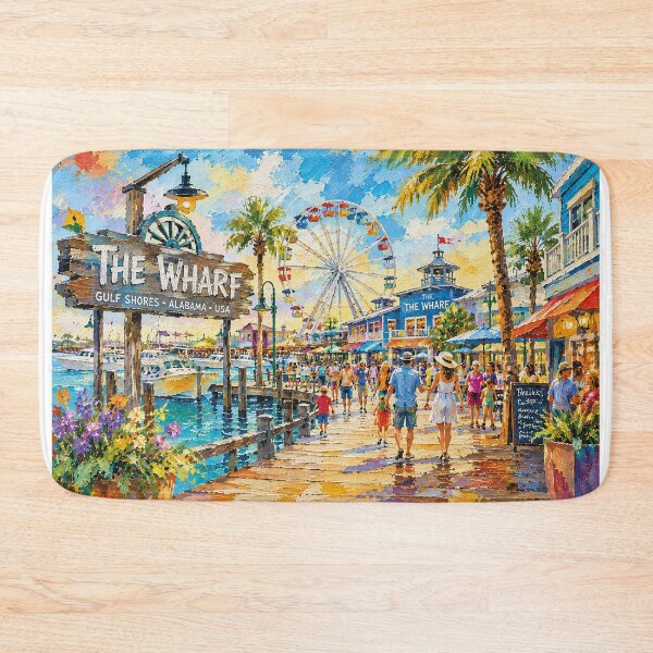 Item preview, The Wharf Gulf Shores, Alabama painting – a Beautiful Place in the U.S. designed and sold by GalleryKauffeld.