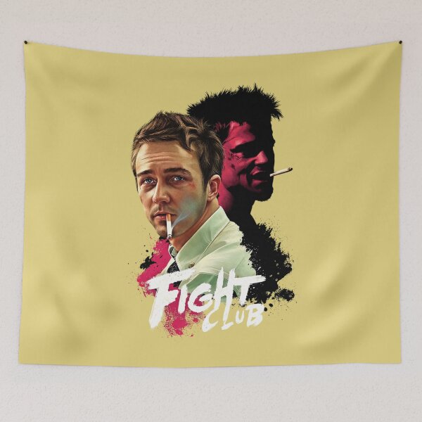 Item preview, Fight Club Tyler Durden Red Silhouette Retro Art designed and sold by Vicky021.