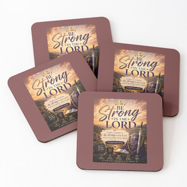 Item preview, Be Strong in the Lord – Ephesians 6:10 KJV | Christian Faith Art designed and sold by     Crowned Canvas Studio ⭐ .