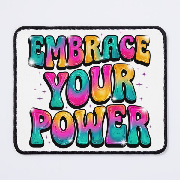 Item preview, Embrace Your Power Retro Groovy Glossy Sparkling Typography designed and sold by IrisByJoVon.
