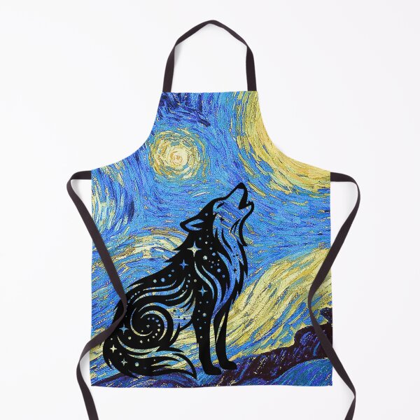 Item preview, Coyote in Van Gogh's Starry Night designed and sold by 247DesignStudio.