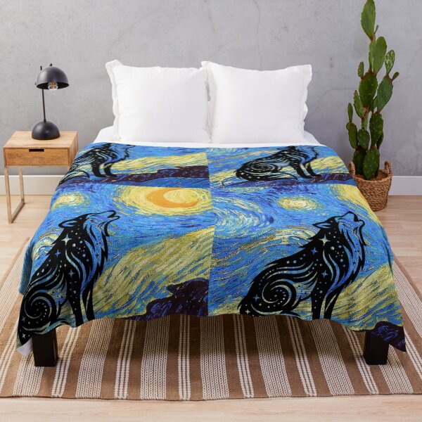 Item preview, Coyote in Van Gogh's Starry Night designed and sold by 247DesignStudio.