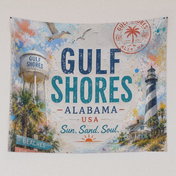 Item preview, Gulf Shores, Alabama Postcard – Beautiful Coastal City in the United States designed and sold by GalleryKauffeld.
