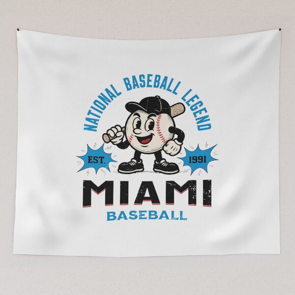 Item preview, Miami Baseball Legend Retro Cartoon designed and sold by RichardHi73290.