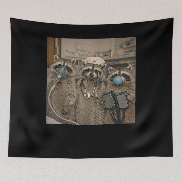 Item preview, ER Nurse Raccoon Funny Emergency room designed and sold by charoen-design.