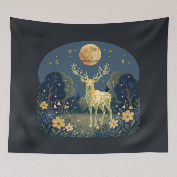 Item preview, Celestial deer under the moon designed and sold by 247DesignStudio.