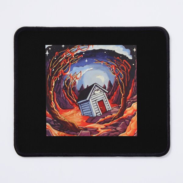 Item preview, Surreal House with Eye in Fiery Landscape Starry Night designed and sold by Milas98.