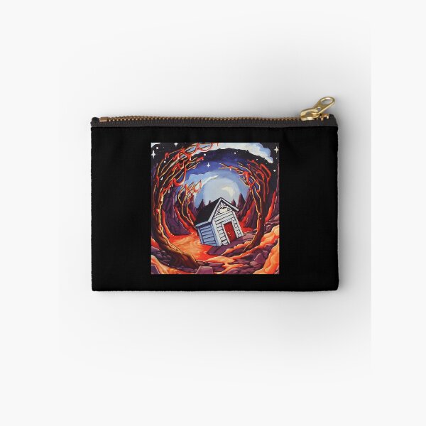 Item preview, Surreal House with Eye in Fiery Landscape Starry Night designed and sold by Milas98.