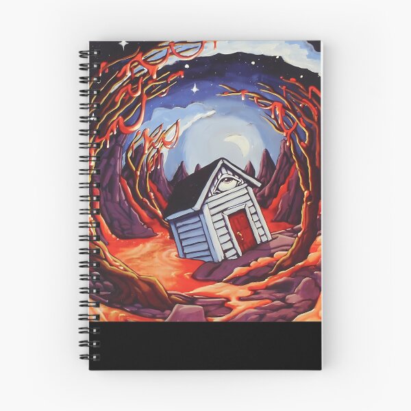 Item preview, Surreal House with Eye in Fiery Landscape Starry Night designed and sold by Milas98.
