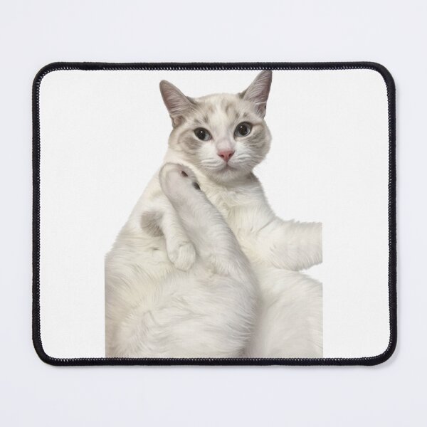 Item preview, Cute White Cat Cleaning Leg Funny Pet Lover designed and sold by PetalsPaws.