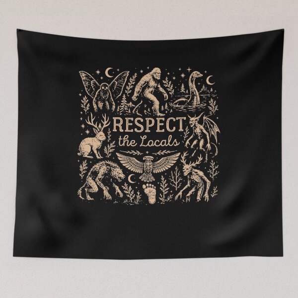 Item preview, Respect The Locals Bigfoot Cryptid designed and sold by charoen-design.