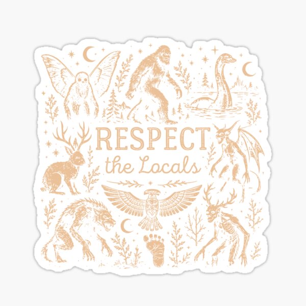 Aperçu de l'œuvre Respectez les habitants Bigfoot Cryptide créée et vendue par charoen-design.