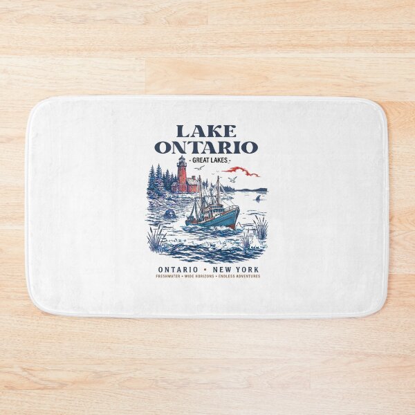 Item preview, Vintage Lake Ontario New York Blue & Red designed and sold by kareydiwanpro.