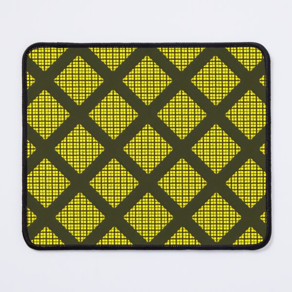 Item preview, Black Diamond Lattice & Yellow Textured Grid Seamless Pattern designed and sold by LuxocaDesigns24.