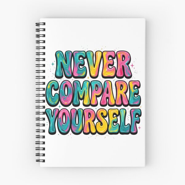 Item preview, Never Compare Yourself Retro Groovy Painted Sparkling Typography designed and sold by IrisByJoVon.