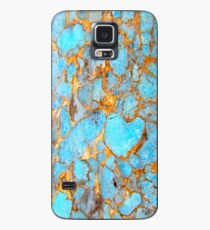 Türkis und Gold Hülle & Klebefolie für Samsung Galaxy