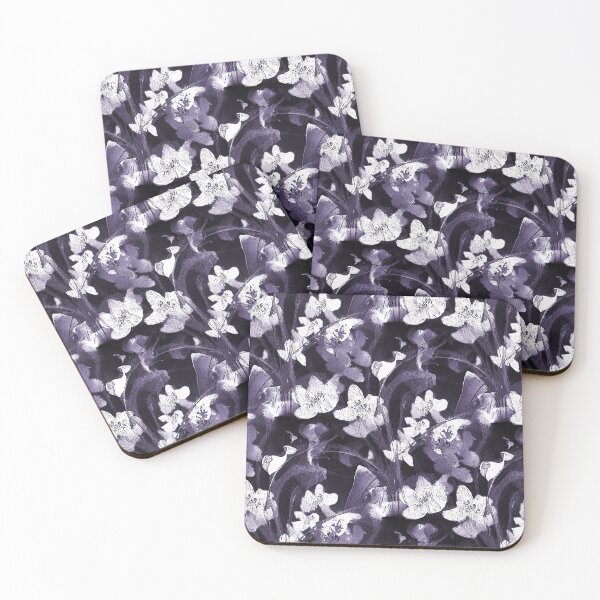 Item preview, Painterly Floral Pattern in Purple and White designed and sold by Artistestella.