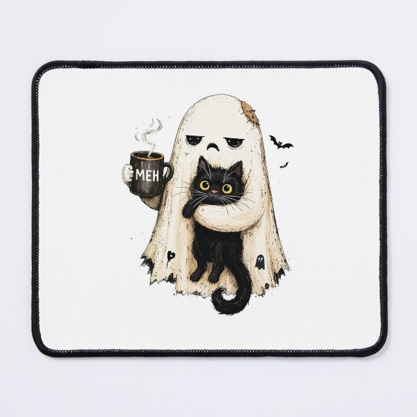 Item preview, Halloween Ghost Holding Black Cat Funny designed and sold by ellapaintcoast.