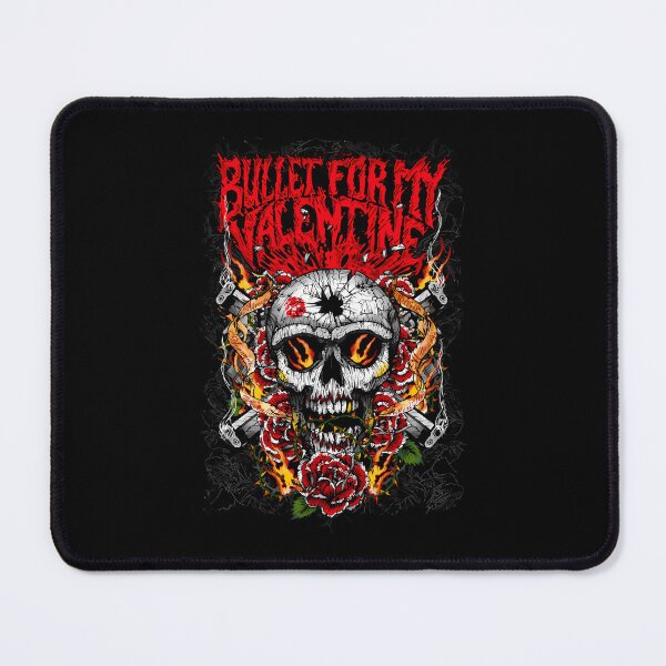 Item preview, Bullet For My Valentine Cracked Skull Cross Guns And Roses designed and sold by Dafallaadam.