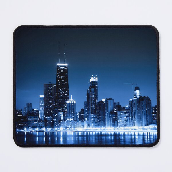 Item preview, Chicago Skyline at Night – Blue City Lights designed and sold by DigiDesigns702.