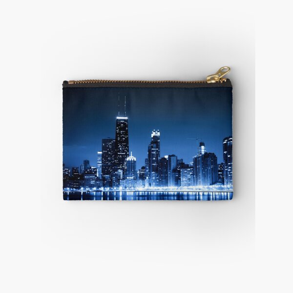 Item preview, Chicago Skyline at Night – Blue City Lights designed and sold by DigiDesigns702.