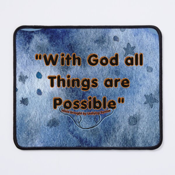 Item preview, With God All Things Are Possible - Inspirational Minimalist Items designed and sold by UnifyingSyntax.