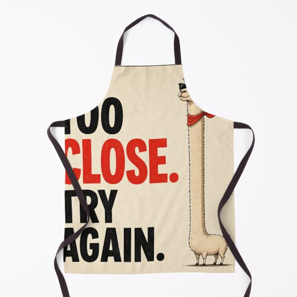 Item preview, Too Close Try Again Funny Llama designed and sold by shopevermint.